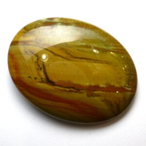 56.8 Carats Owyhee Picture Jasper Cabochon Large Oval Landscape Old Stock Vintage One Of A Kind Hand Made Lapidary Handmade Cut Jewelry