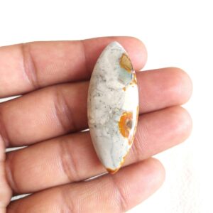 American Picture Jasper Cabochon: Marquise Stone For Pendant (48x18x7mm, 41.4 Carat