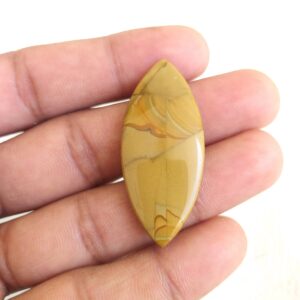 Landscape Picture Jasper Cabochon: Marquise Stone For Pendant (43x19x5 Mm)