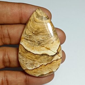 Picture Jasper Cabochon: Natural Gemstone, 53x35mm, 110cts.