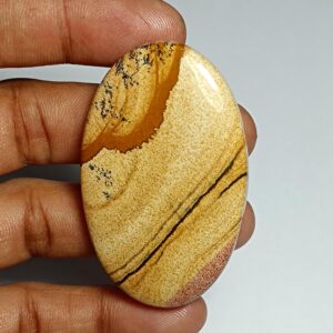 Picture Jasper Cabochon: Natural Gemstone, 55x34mm, 130cts.