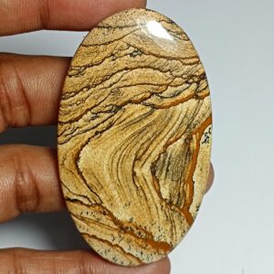 Picture Jasper Cabochon: Natural Gemstone, 63x37mm, 117cts.