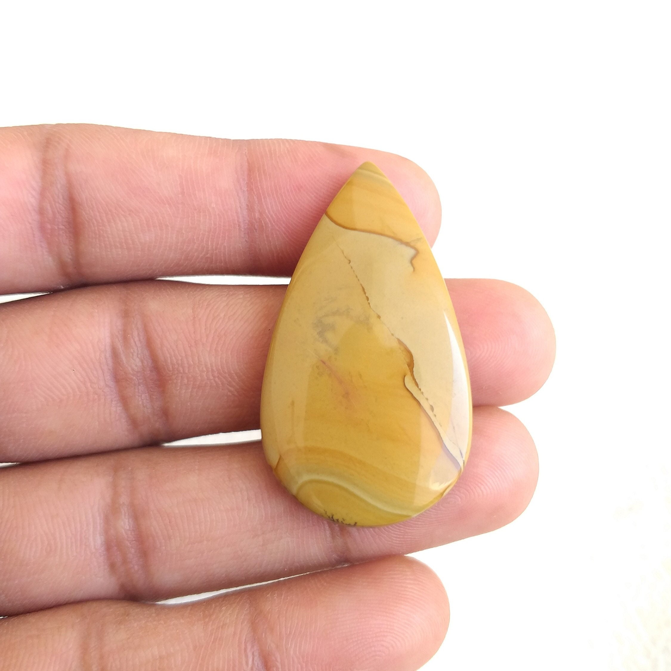 Pear Picture Jasper Cabochon: 36.9 Carat Aaa Quality