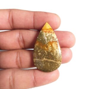 Pear Shape American Picture Jasper Cabochon: Pendant Jewelry (43x25x5 Mm, 40.7 Carat
