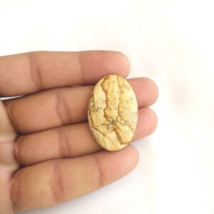 Picture Jasper Stone Cabochon: 35 Carat Gemstone Oval Shape (36x23x4 MM Picture Jasper Stone Cabochon: 35 Carat Gemstone Oval Shape (36x23x4 MM