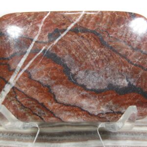 Xl Red Chinese Picture Jasper Focal Bead/cabochon (b)