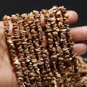 Aaa+ Picture Jasper Uncut Chip Beads,natural Picture Jasper Raw Rough Tiny Nugget Chips,34" Gemstone Beads For Handmade Jewelry