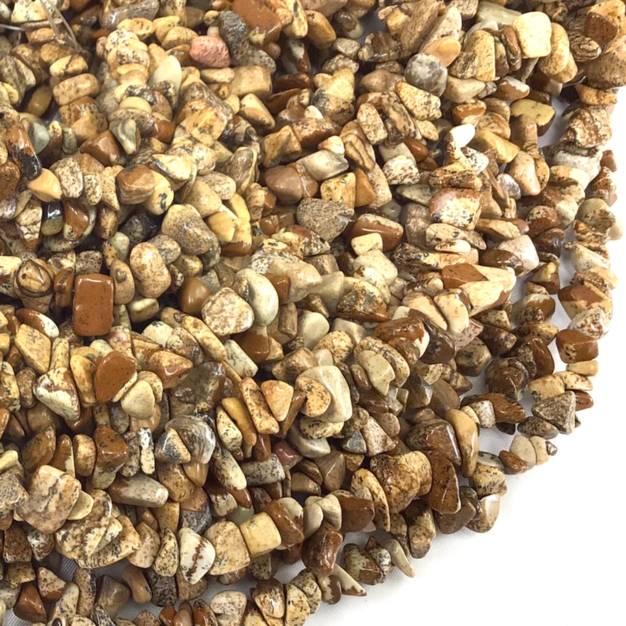 Picture Jasper Chip Beads | 7-10mm 30" Strand