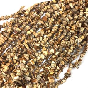 Picture Jasper Chip Beads: 32" Nugget Gemstone Strand