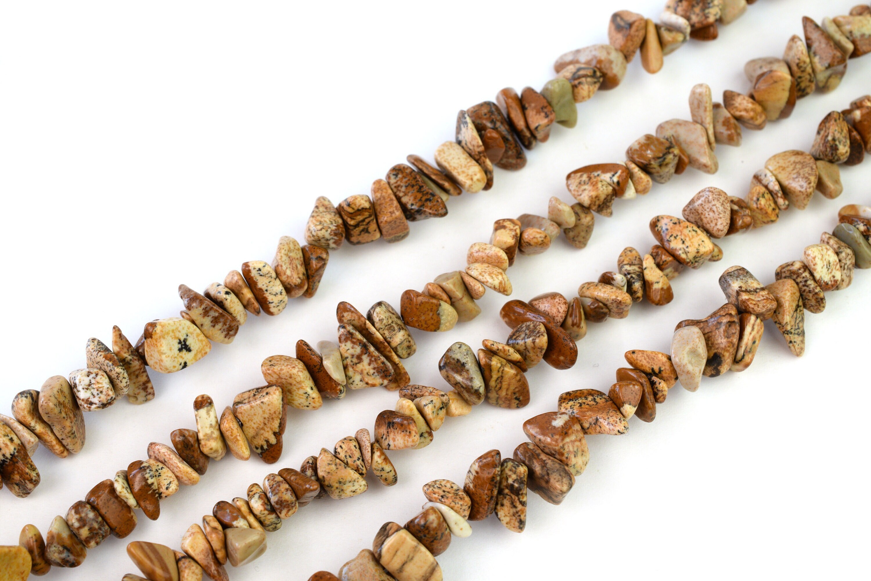 Natural Picture Jasper Chip Beads Approx 5-8mm 32" Strand Tiny Crystal Gemstone For Jewelry Making Irregular Nugget