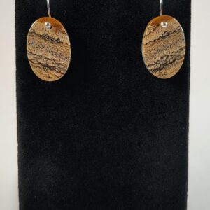 Picture Jasper And Sterling Silver Earrings Handmade By Chris Hay