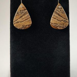 Picture Jasper And Sterling Silver Earrings Handmade By Chris Hay
