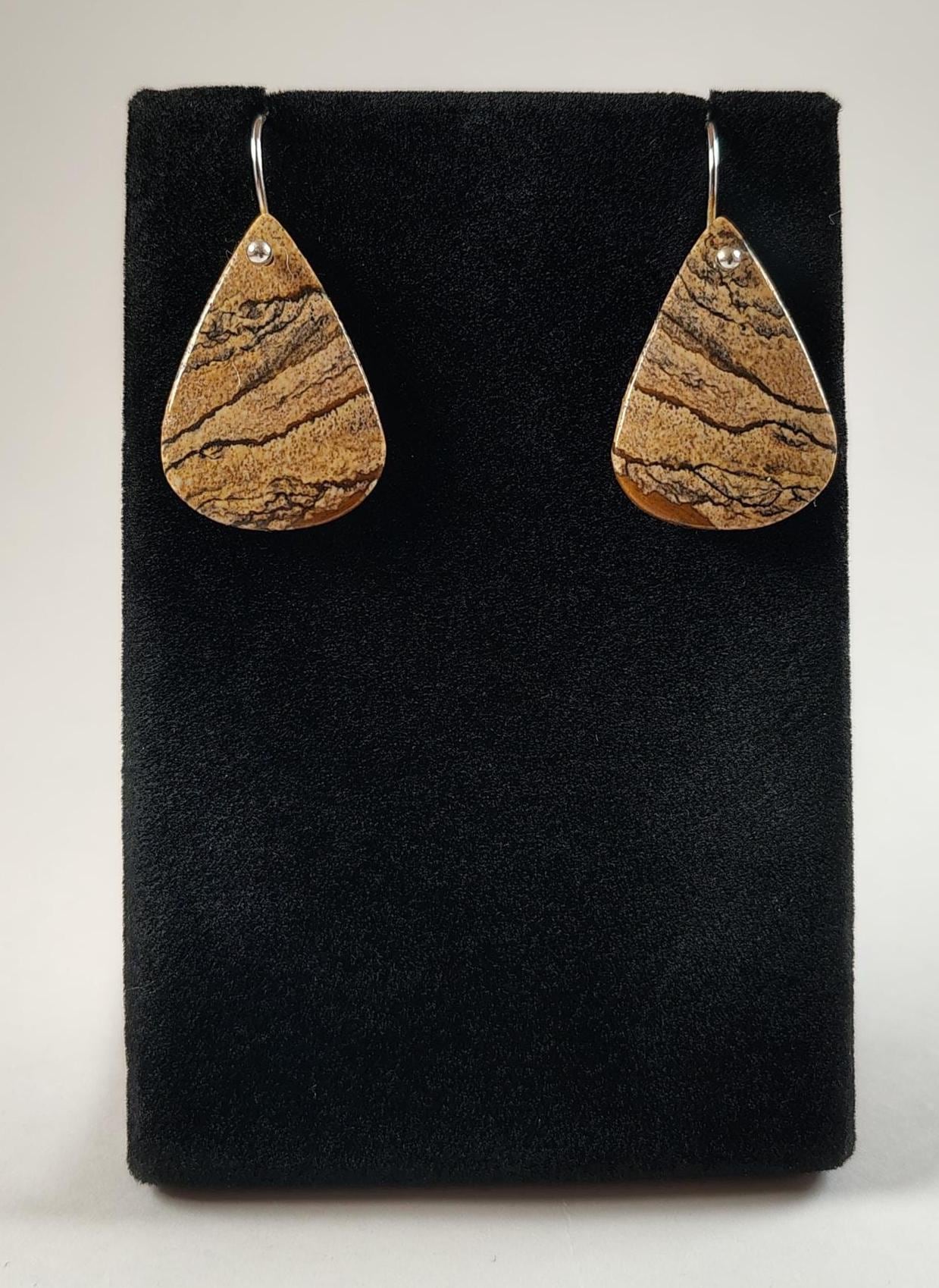 Picture Jasper And Sterling Silver Earrings Handmade By Chris Hay Picture Jasper And Sterling Silver Earrings Handmade By Chris Hay