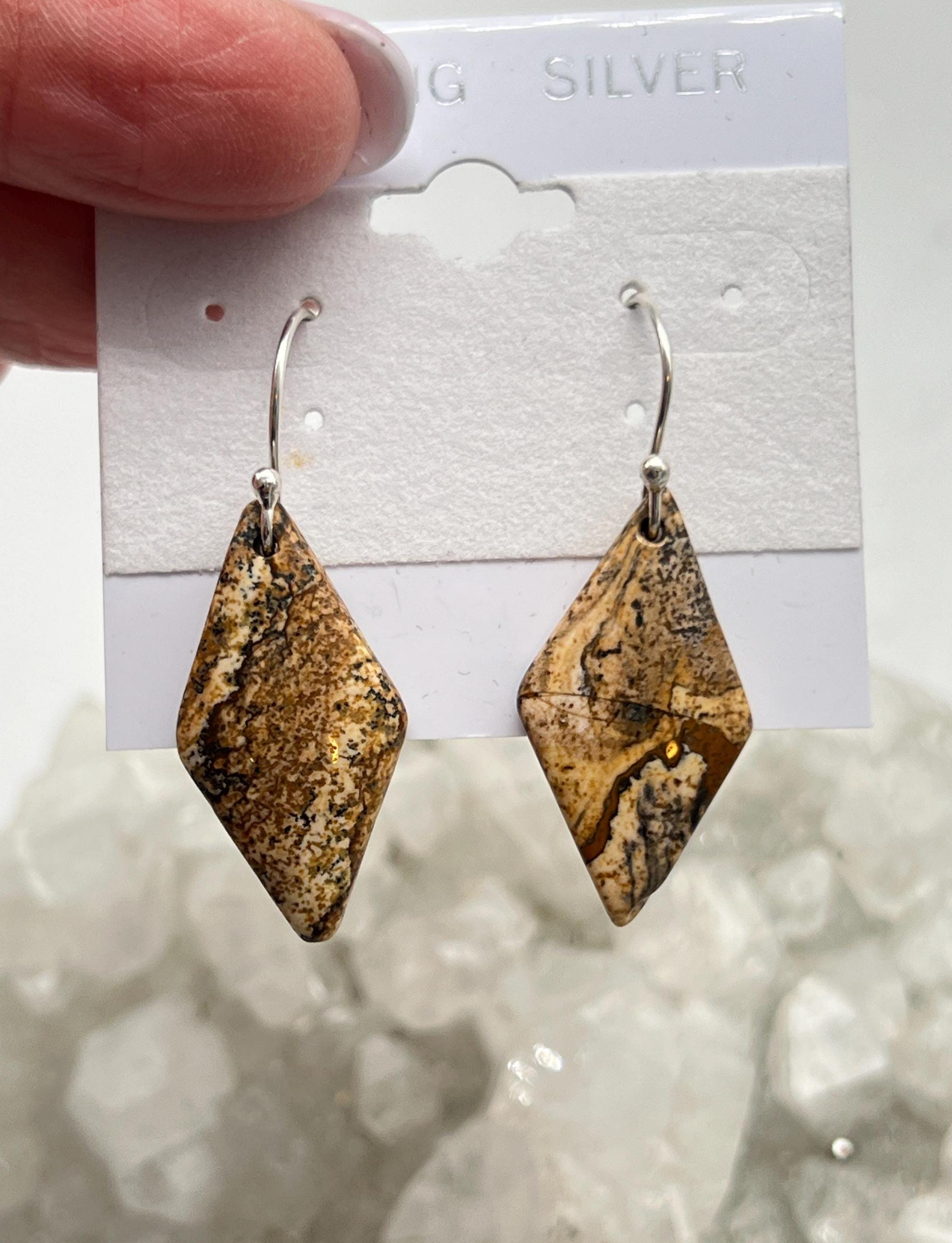 Picture Jasper Charm Earrings