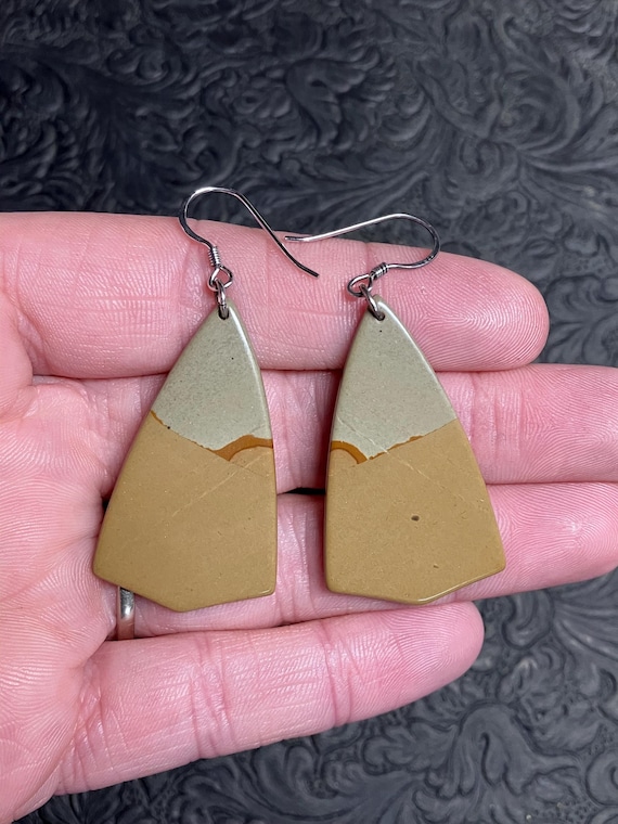 Landscape Picture Jasper Earrings