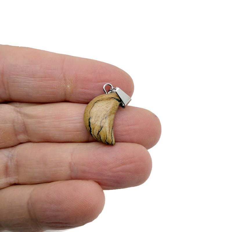 Picture Jasper Moon Pendant - Moon Earring Crystal - Crystals Healing - Jewelry Making Supplies - Mnc1026 Picture Jasper Moon Pendant - Moon Earring Crystal - Crystals Healing - Jewelry Making Supplies - Mnc1026