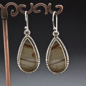 Sterling Silver Wildhorse Picture Jasper Earrings