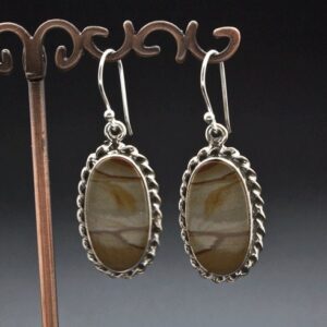 Sterling Silver Wildhorse Picture Jasper Earrings