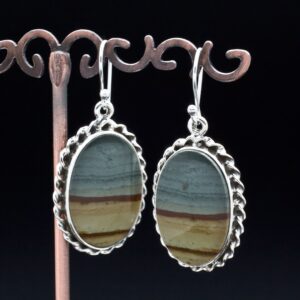 Sterling Silver Wildhorse Picture Jasper Earrings