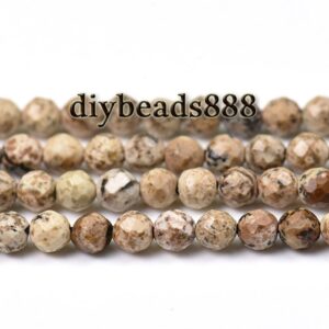 Picture Jasper,15 inch full strand Picture Jasper faceted round beads 2mm 3mm for Choice