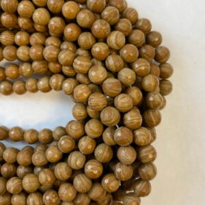 picture jasper 8mm faceted round  gemstone beads --15.5 inch strand