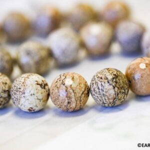 Picture Jasper 18mm/ 16mm/ 12mm Faceted Round beads 16" strand