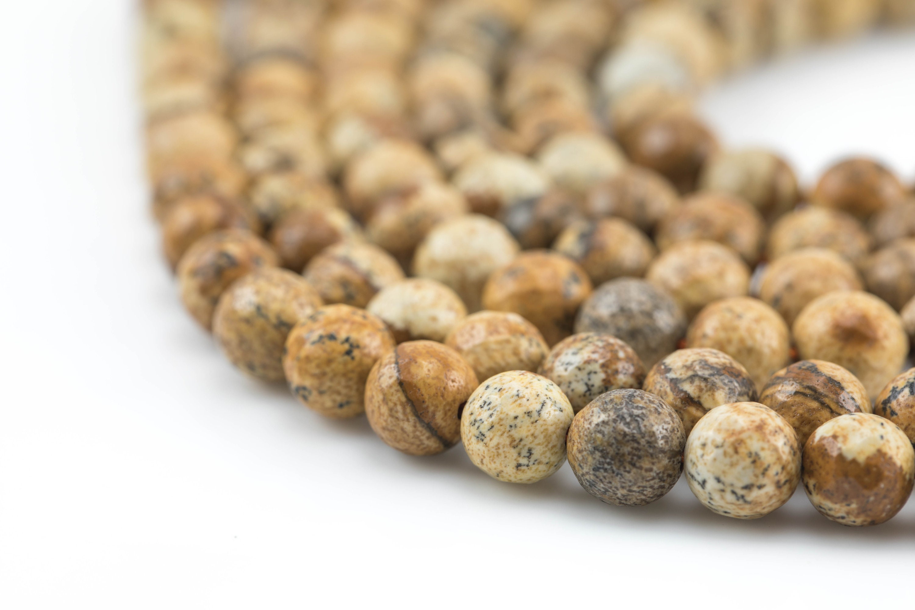 Natural Picture Jasper Faceted Round 4mm, 6mm, 8mm, 10mm, 12mm, 14mm Aaa Quality Gemstone Beads