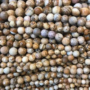 picture jasper faceted round 6mm 8mm 10mm 12mm--15.5 inch gemstone beads