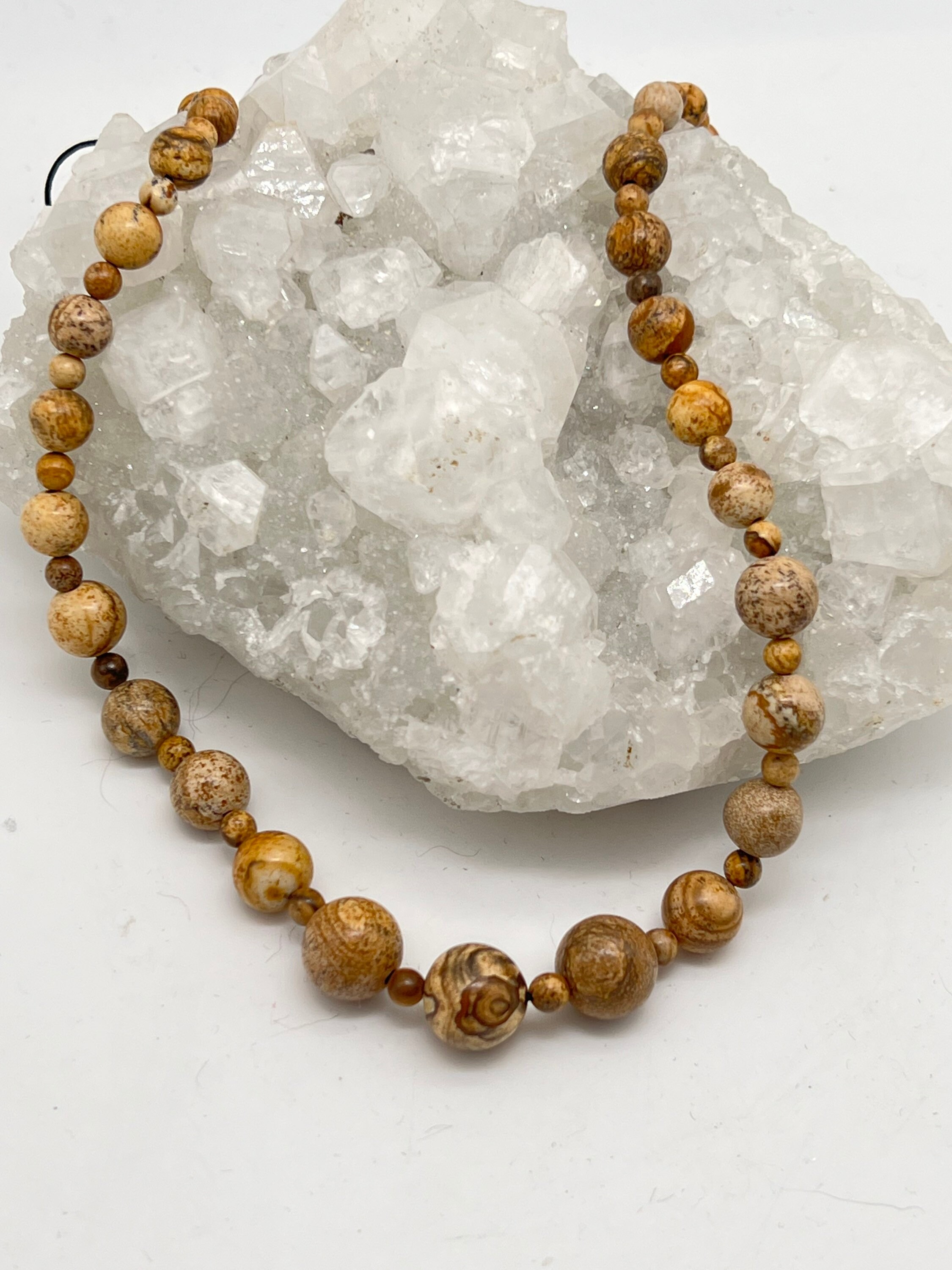 Picture Jasper Beaded Necklace