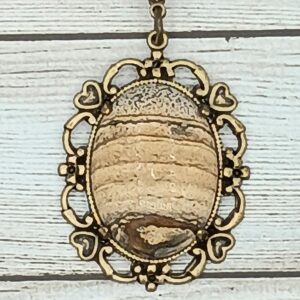 Picture Jasper Necklace with collage style chain