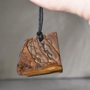 Deschutes Picture Jasper cabochon Pendant,Picture jasper Necklace
