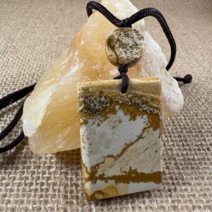 Picture Jasper Necklace, Natural Gemstone Pendant