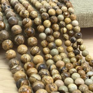 Picture Jasper, 8mm Beads, Jasper Beads, Brown Beads, Brown Jasper, 6mm Beads, Mala Beads, Brown Gemstone, Gemstone Beads, Nature Beads