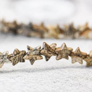 M/ Picture Jasper 10mm Star beads 6" strand Natural gemstone Size varies For Jewelry Making M/ Picture Jasper 10mm Star beads 6" strand Natural gemstone Size varies For Jewelry Making