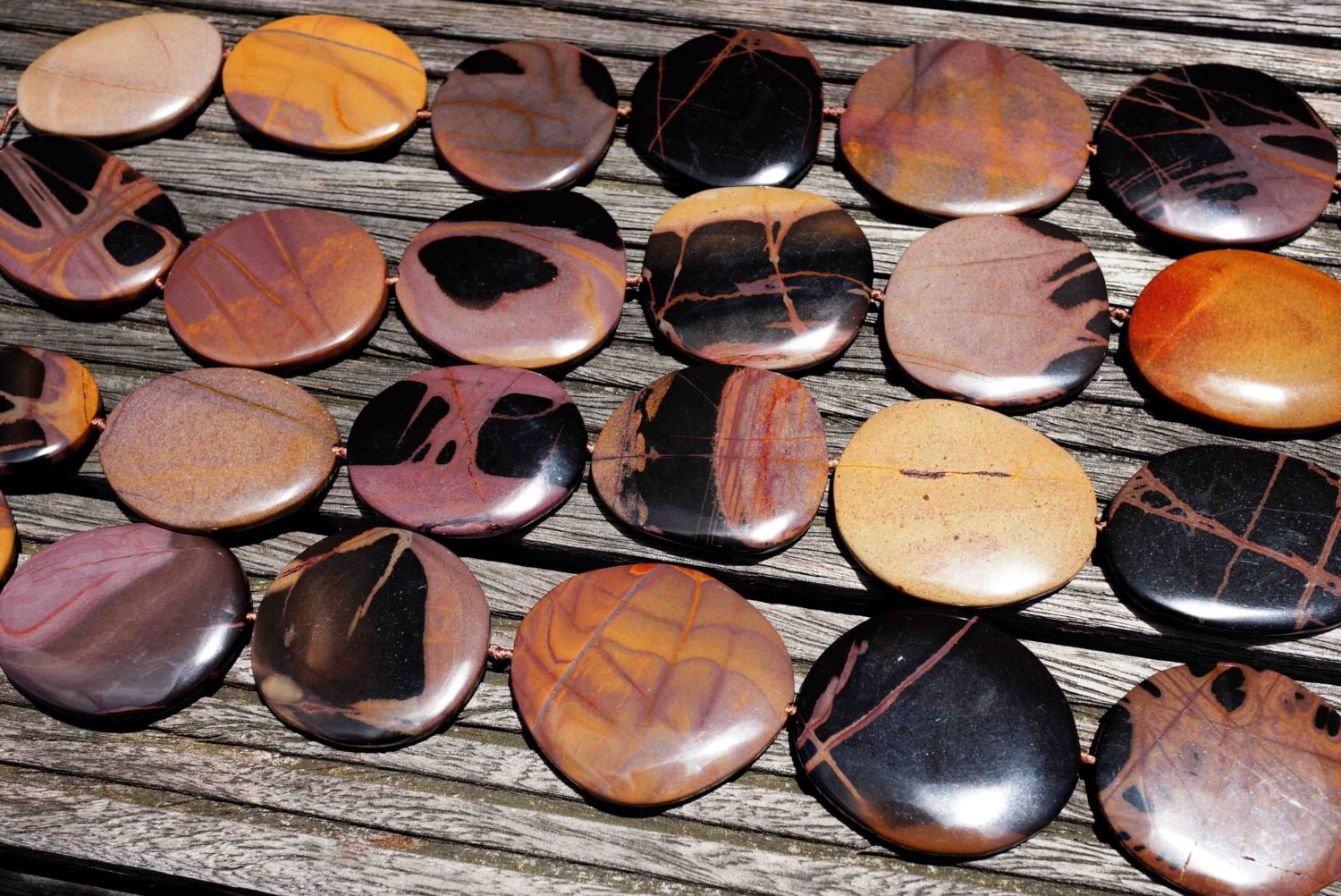 Mexican Picture Jasper 32-47mm Freeform Beads (etb00501)