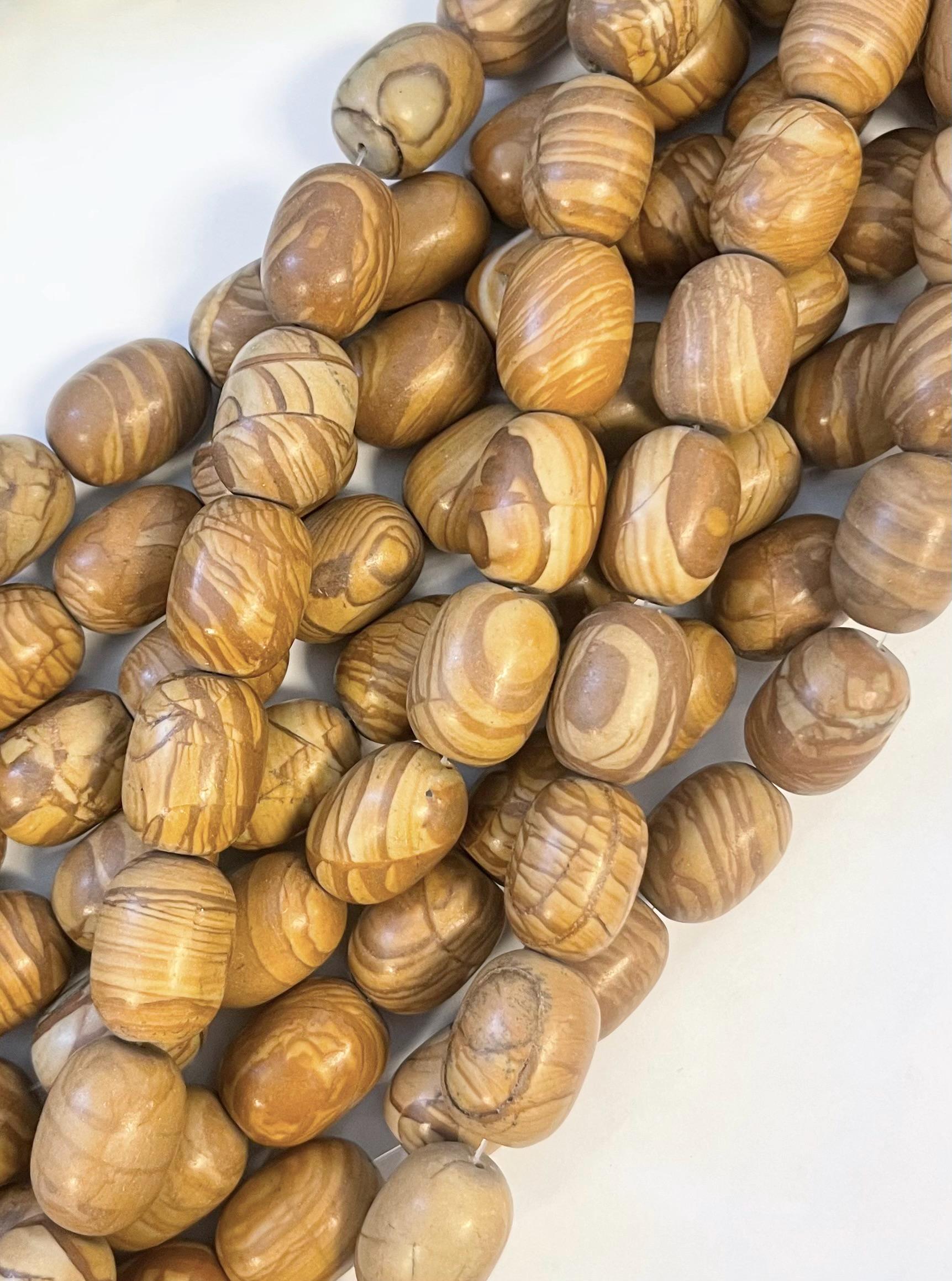 Natural Picture Jasper 20x15mm Barrel Gemstone Beads -15.5 Inch Strand Natural Picture Jasper 20x15mm Barrel Gemstone Beads -15.5 Inch Strand