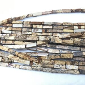Natural Picture Jasper 4x13mm Cuboid Brown Landscape Gemstone Loose Tube Beads 15 inch Jewelry Supply Bracelet Necklace Material Support Natural Picture Jasper 4x13mm Cuboid Brown Landscape Gemstone Loose Tube Beads 15 inch Jewelry Supply Bracelet Necklace Material Support