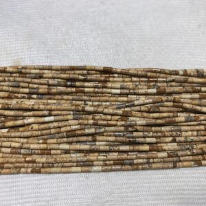 Natural Picture Jasper 2x4mm Column Brown Landscape Gemstone Loose Tube Beads 15 inch Jewelry Supply Bracelet Necklace Material Support Natural Picture Jasper 2x4mm Column Brown Landscape Gemstone Loose Tube Beads 15 inch Jewelry Supply Bracelet Necklace Material Support