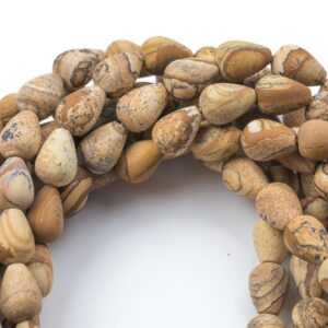 Natural Picture Jasper- Matte Teardrop- Beads- 2 Sizes- Special Shape- Full Strand- 16 Inches Gemstone Beads Natural Picture Jasper- Matte Teardrop- Beads- 2 Sizes- Special Shape- Full Strand- 16 Inches Gemstone Beads