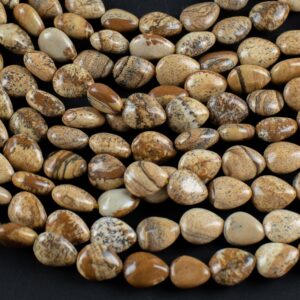 Natural Picture Jasper -heart Shape-8x10mm-special Shape- Full Strand Gemstone Beads Natural Picture Jasper -heart Shape-8x10mm-special Shape- Full Strand Gemstone Beads