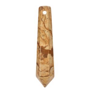 50mm Picture Jasper hexagonal pendant beads gemstone jewelry making crystal healing focal bead