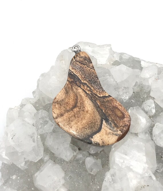 Clearnce Picture Jasper Pendant