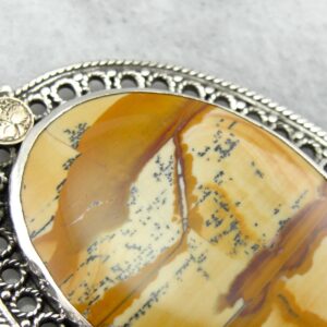 Desert Scene, Picture Jasper Pendant with Victorian Accents  HD3VYW-D