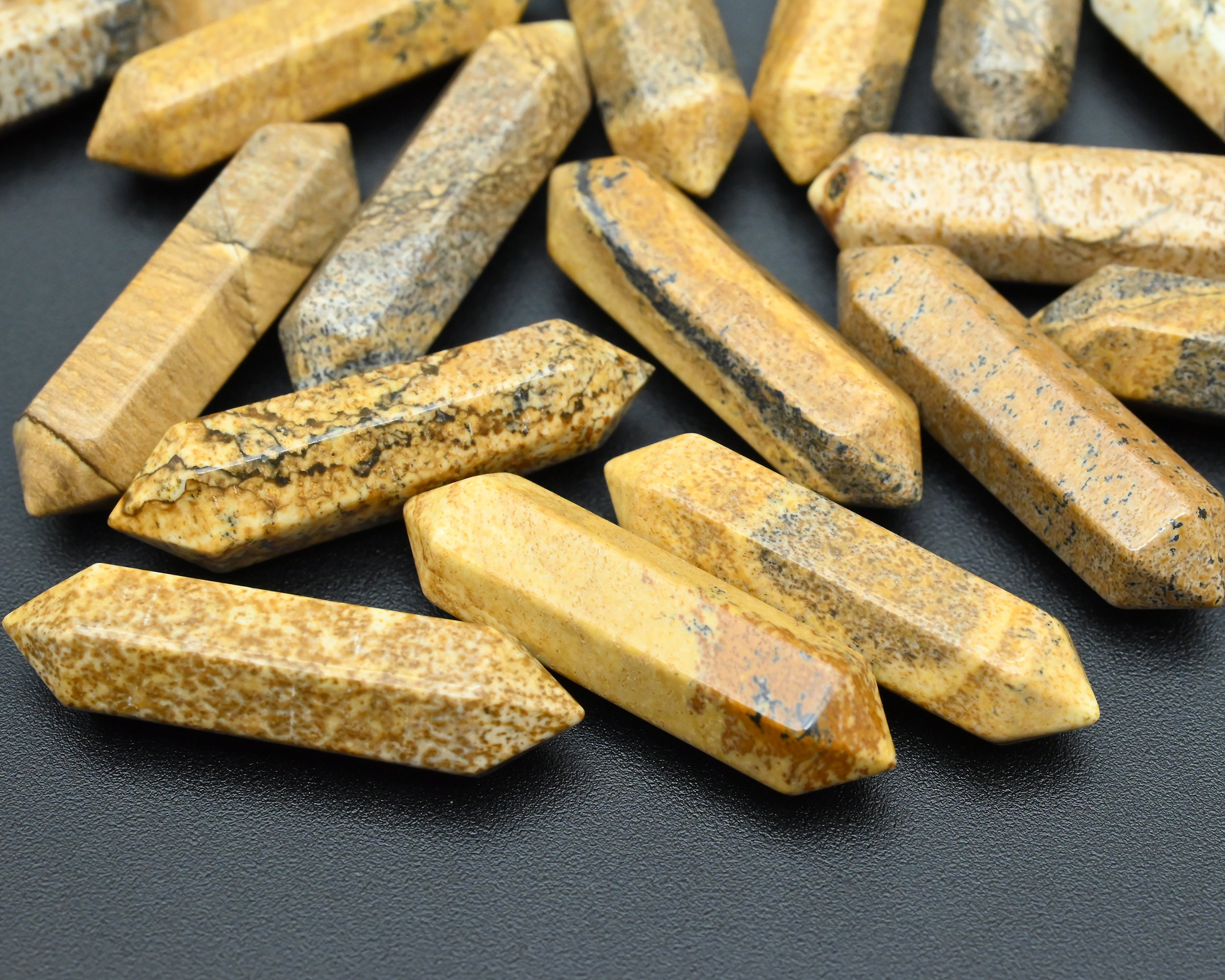 Picture Jasper Double Terminated Point Beads,for Diy/jewelry Making Beads,no Hole Pendants,double Point Beads,meditation Point Beads. Picture Jasper Double Terminated Point Beads,for Diy/jewelry Making Beads,no Hole Pendants,double Point Beads,meditation Point Beads.