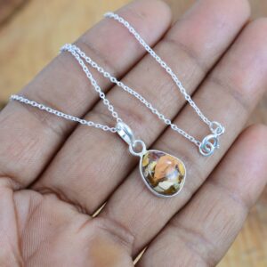 Handmade Picture Jasper Pendant: 925 Sterling Silver Gemstone Jewelry