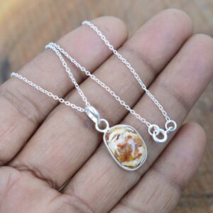 Picture Jasper Pendant: Handmade 925 Sterling Silver Gemstone Jewelry