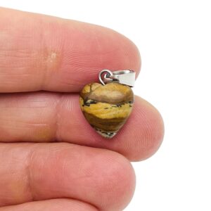 Picture Jasper Heart Pendant - Crystals Pendant Healing - Mini Crystal Pendant - Gifts - HNC1022