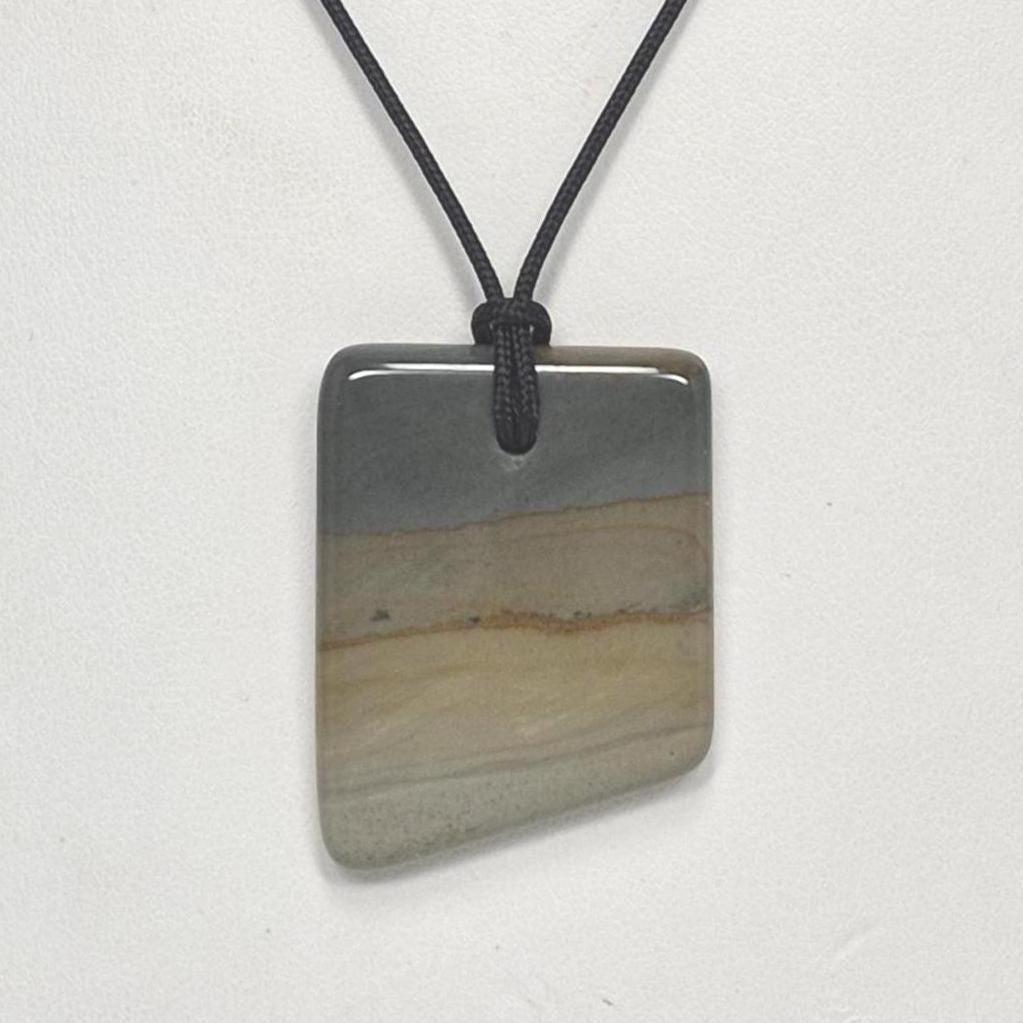 Owyhee Picture Jasper Pendant Necklace, Free Shipping (25293), Landscape Jasper Necklace, Jasper Pendant, Pendantlady