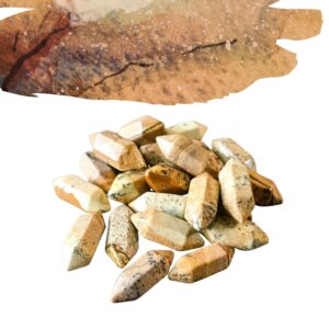 PICTURE JASPER Mini Double Terminated Crystals - Grid Crystals - Healing Crystals - Tiny Carved Gemstones - Orgonite Crystals PICTURE JASPER Mini Double Terminated Crystals - Grid Crystals - Healing Crystals - Tiny Carved Gemstones - Orgonite Crystals