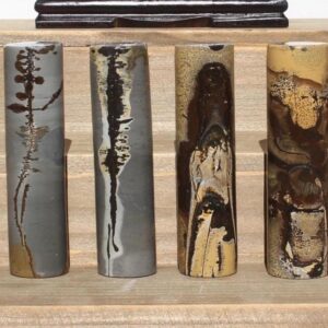 PICTURE JASPER ROD or Display Slab w/ Wood Stand * Polished Rock, Stone Wand Rollers * 5 Choices * PICTURE JASPER ROD or Display Slab w/ Wood Stand * Polished Rock, Stone Wand Rollers * 5 Choices *